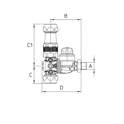 Getto Doppio Regolabile Braglia M62 Ø 18 mm